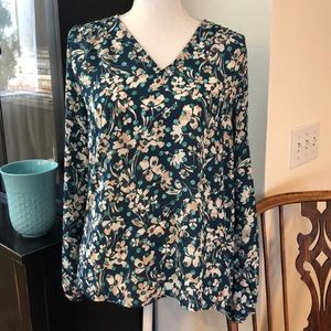 Banana Republic Woman’s semi sheer blouse blue